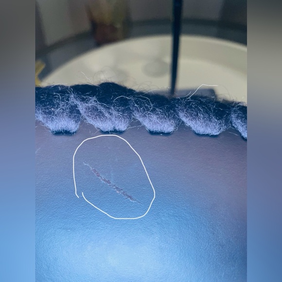 FURLA WOVEN WOOL HANDBAG & Half Moon Black Leather Clutch - Picture 3 of 13